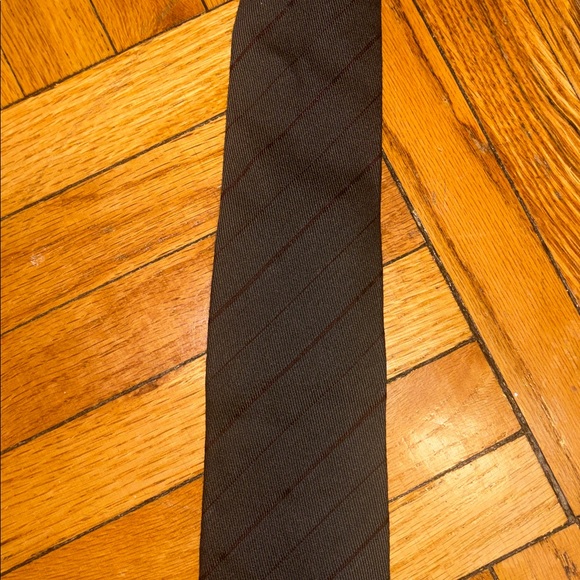 Theory Black Striped Tie - Picture 6 of 6